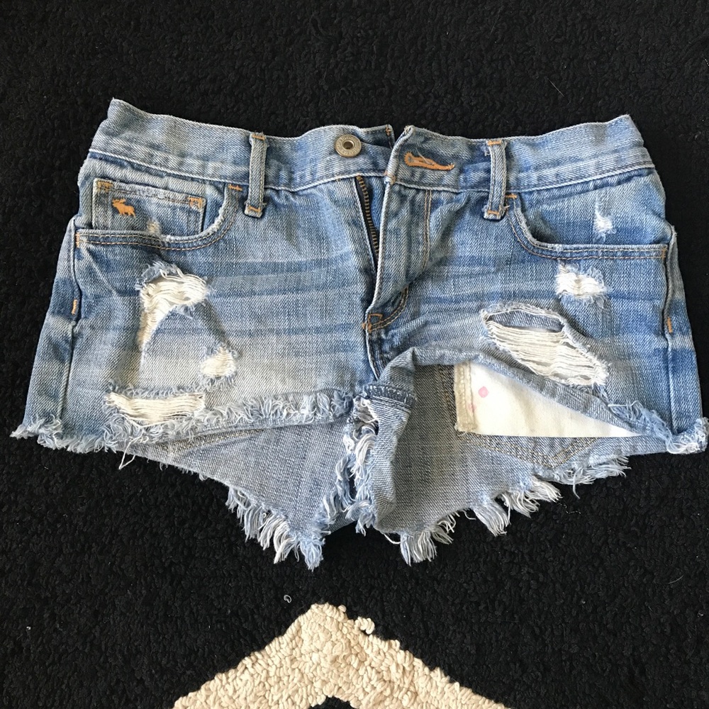 Abercrombie Kids Distressed Denim Shorts